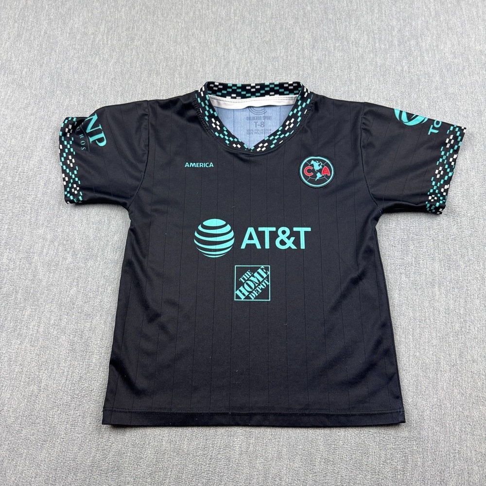 Club America Jersey Kids Youth 8 Black 2021/22 Stadium Third Soccer Training